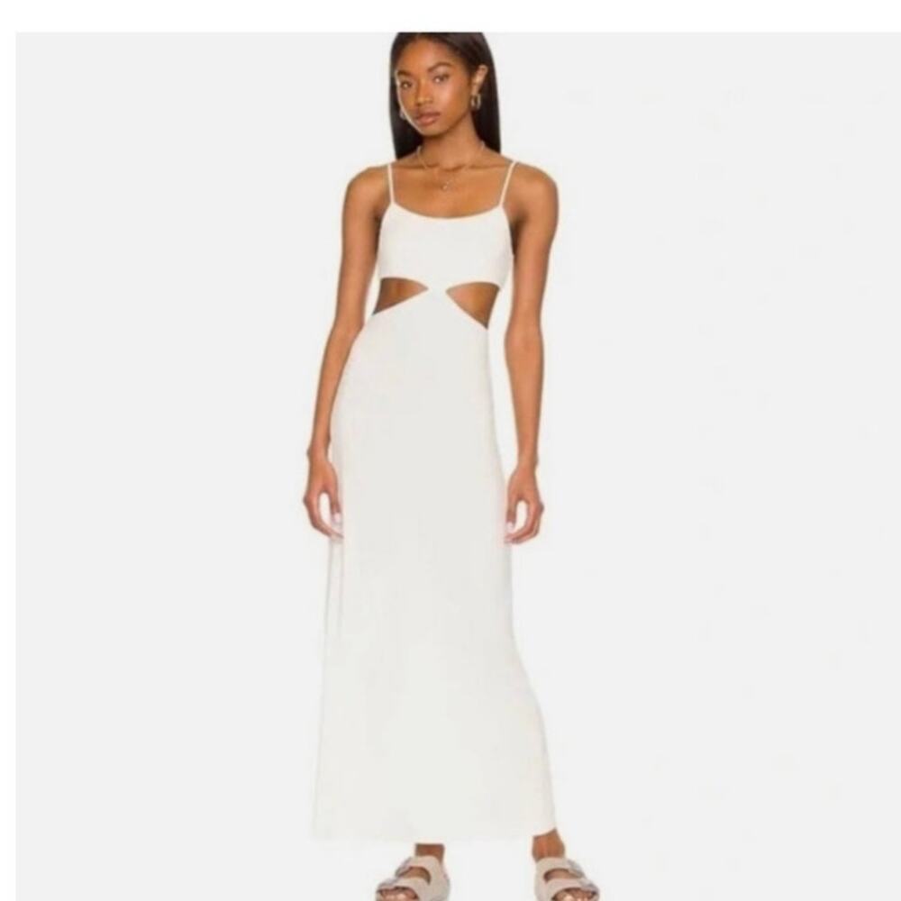 NWT Free People Beach white maxi cutout sides piper dress size XS